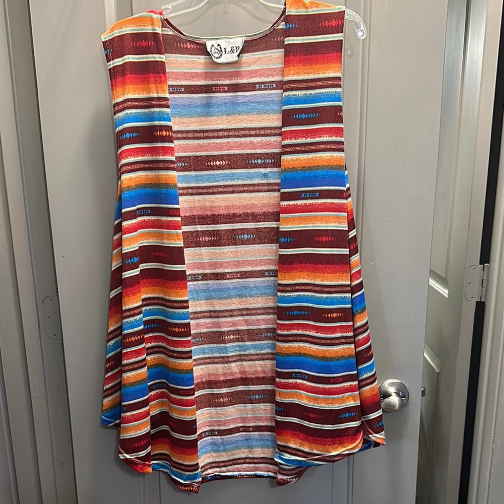 L&B Open Front Vest EUC